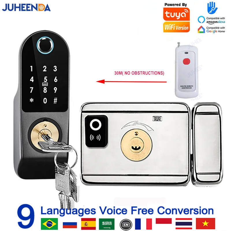 Jual No Wiring Waterproof TTLock App Smart Lock Digital Passcode RFID ...