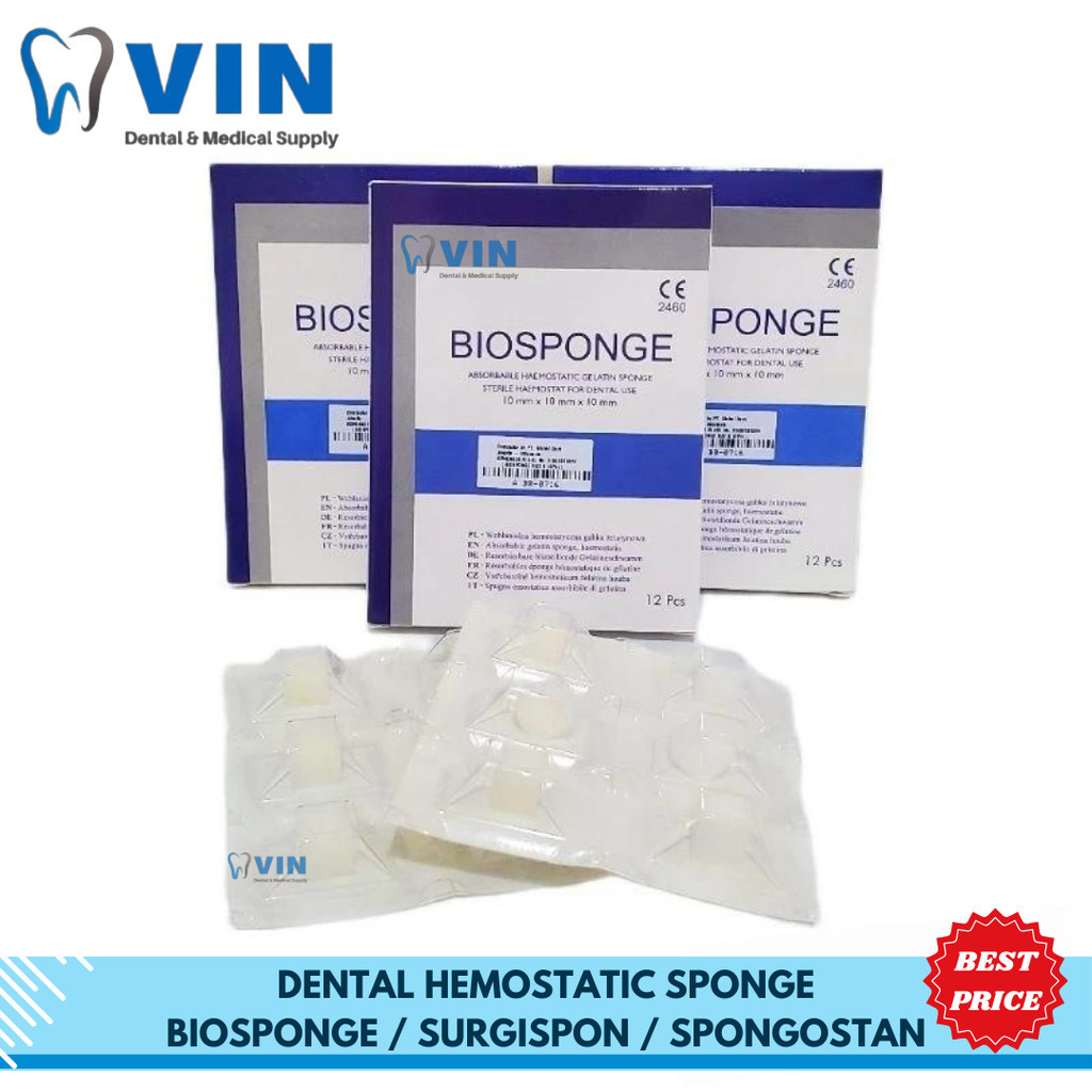 Jual Biosponge / surgispon / spongostan dental hemostatic haemostatic ...