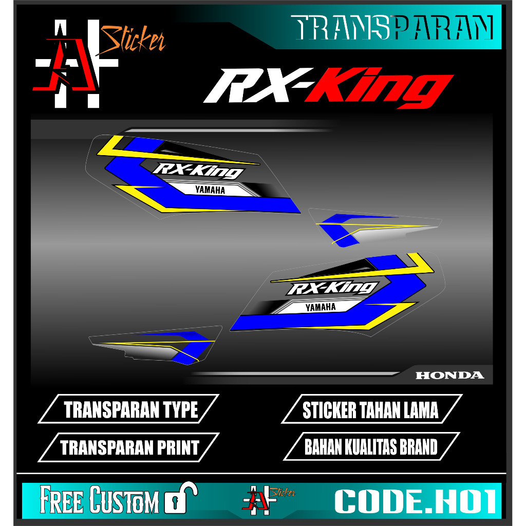 Jual Transparan Striping RX KING STICKER Transparan RX KING H01 ...
