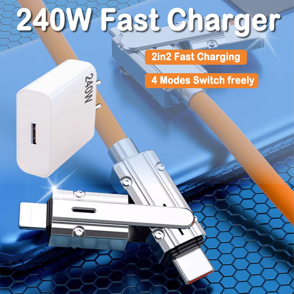 Jual 240W Charging head Fast Charging Type C 2 in 2 Zinc Alloy USB