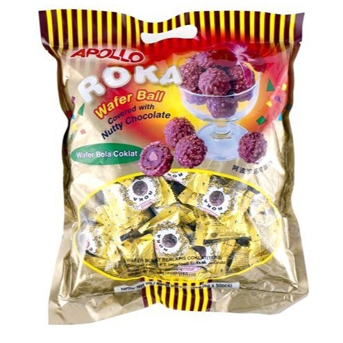 Jual Apollo Roka Wafer Ball Chocolate | Shopee Indonesia