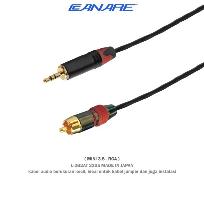 Jual Canare IDN L2B2AT Kabel Audio Mini 3.5 to RCA Made In Japan