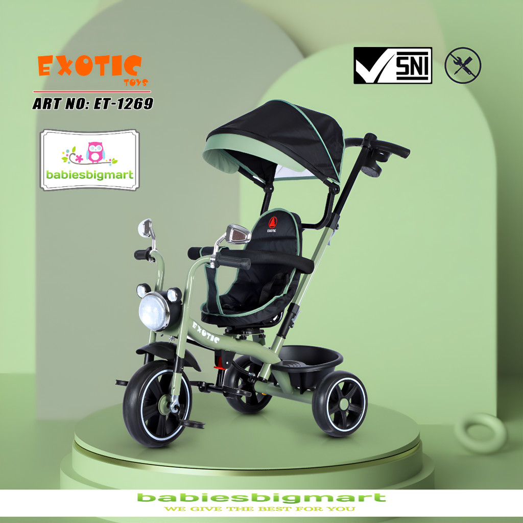 Jual Sepeda Anak Roda 3 Tiga Tricycle Exotic ET 1269 Musik Kursi putar ...