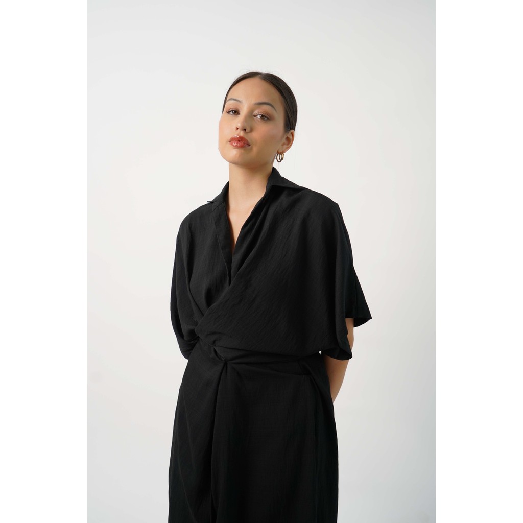 Jual PAFON Anne Dress - Black | Shopee Indonesia
