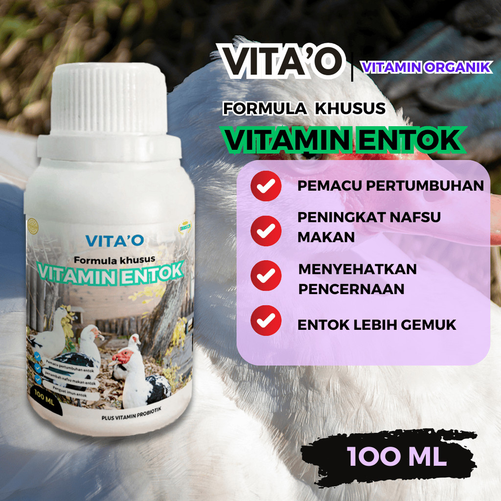Jual Vitamin probiotik entok 100 ml untuk pertumbuhan dan pembesaran ...