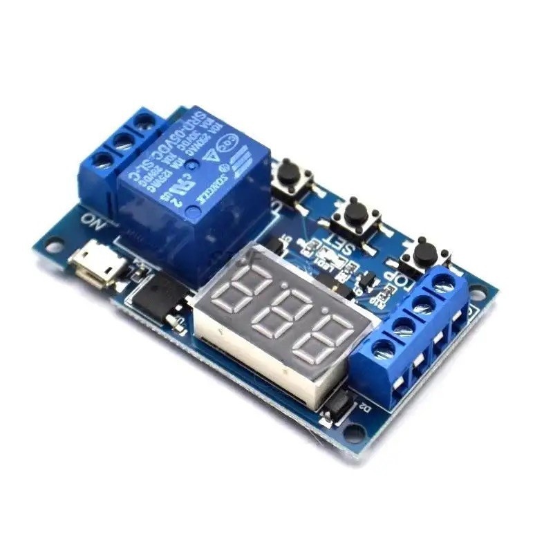 Relè Temporizzatore DDC-431 6-30V 12V Con Display LED - Ciclo Automatico