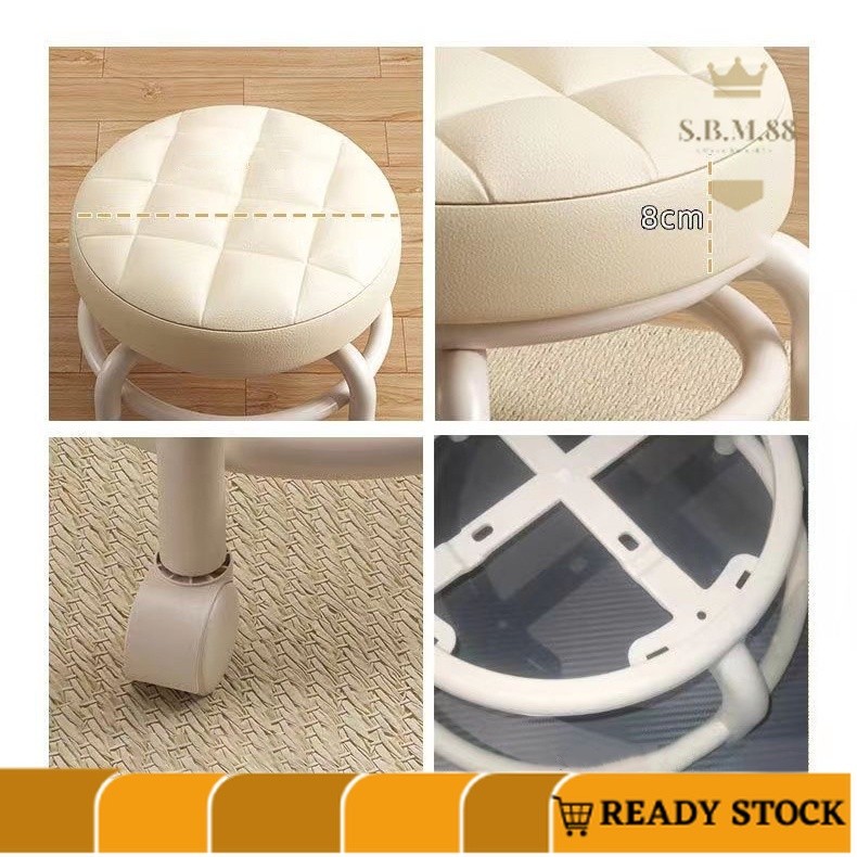 Jual SM88-I102-Kursi Roda Bulat Putar 360° Multifungsi/ Bangku Stool ...