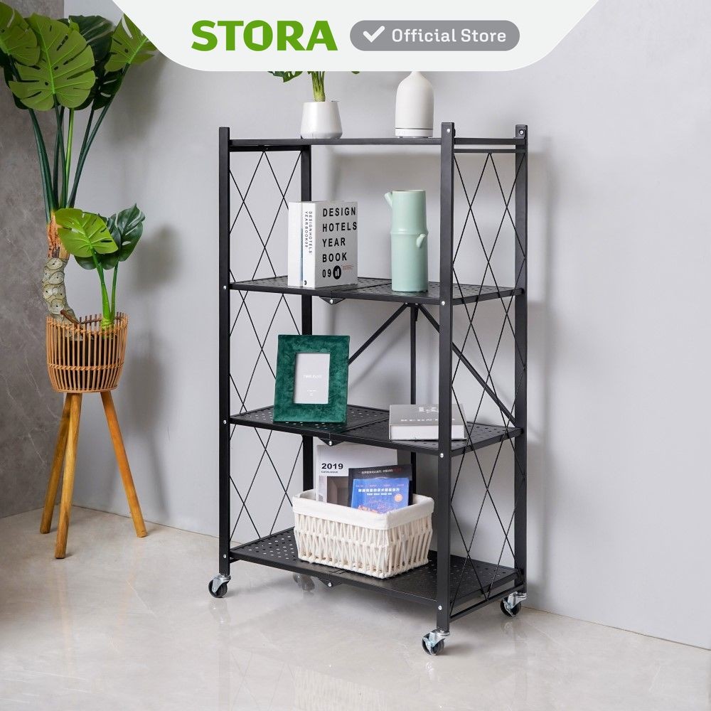 Jual Stora Rak Penyimpanan 4 Tingkat Foldable Organizer Lipat Serbaguna ...