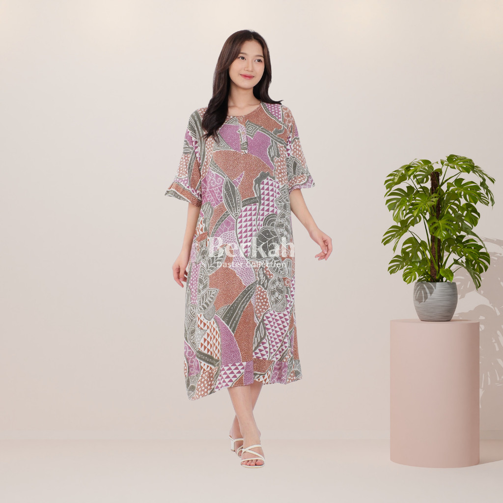 Daster Batik Rayon Busui Kancing Surya Teja 2