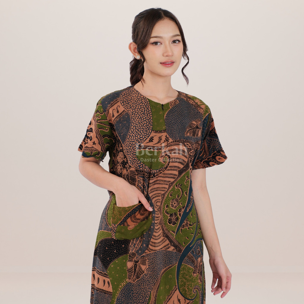Daster Batik Rayon Busui Resleting Surya Teja 5