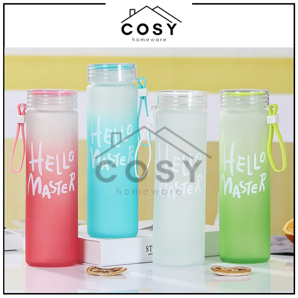 Jual Botol Minum Kaca Hello Master ׀ Botol Minum Dengan Tutup Anti ...
