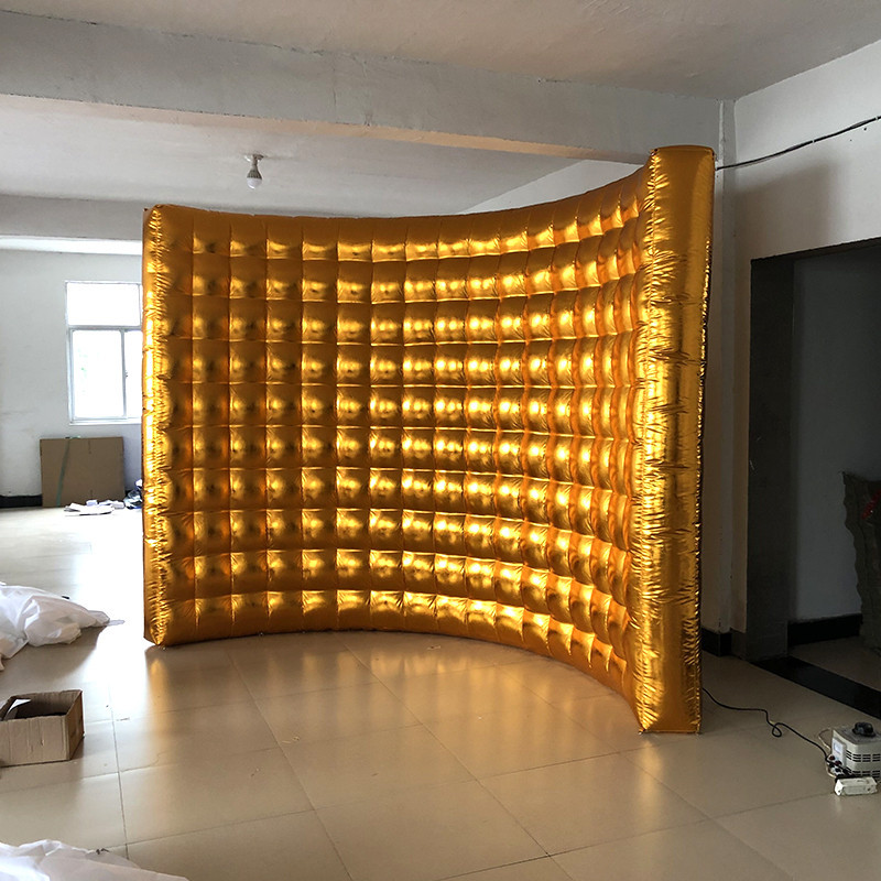 Jual 10FT-3m Golden/Silver Inflatable Photo Booth Backdrop Inflatable ...
