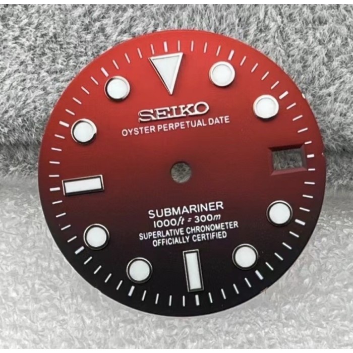 Jual Seiko Mod Submariner Gradient Dial NH35 (Lume Biru