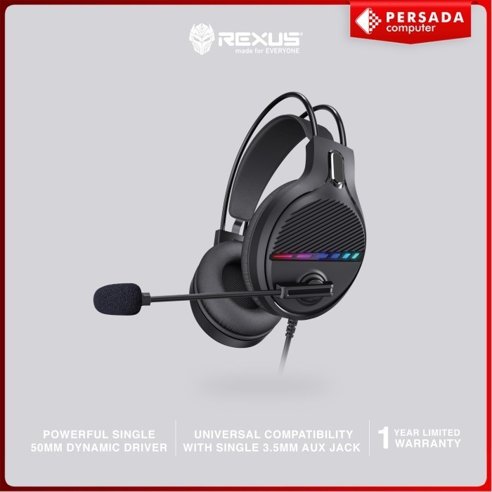 Jual Rexus Vonix F29 F-29 Wired Gaming Headset LED with Mic Headphone F ...