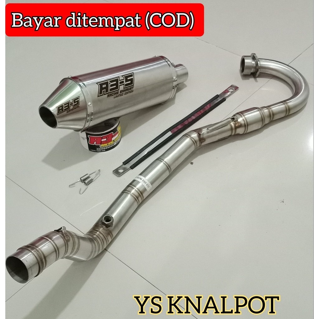 Jual knalpot racing klx 250 full sistem original a3-s knalpot klx 250 ...