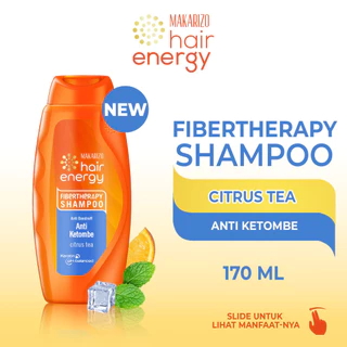 Makarizo Hair Energy Fibertheraphy Shampoo Anti Dandruff Citrus Tea 170mL