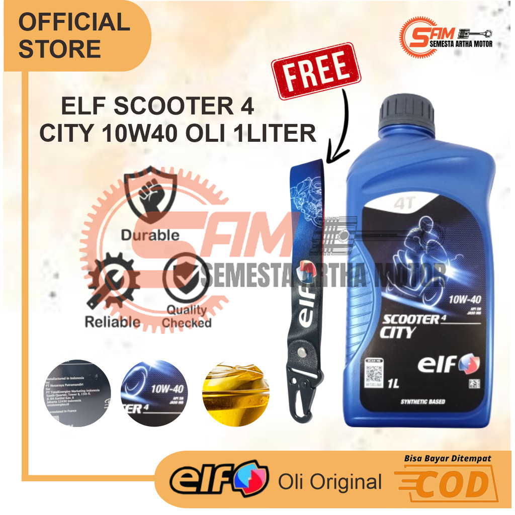 Amazon | エルフ(ELF) エンジンオイル SCOOTER 4 CITY 10W-40 バイクスクーター用 部分合成油 1L |  バイク用エンジンオイル・ギアオイル | 車＆バイク ELF エルフ SCOOTER 4 CITY 10W40 20L 4ストロークエンジン用2輪用オイル 187939