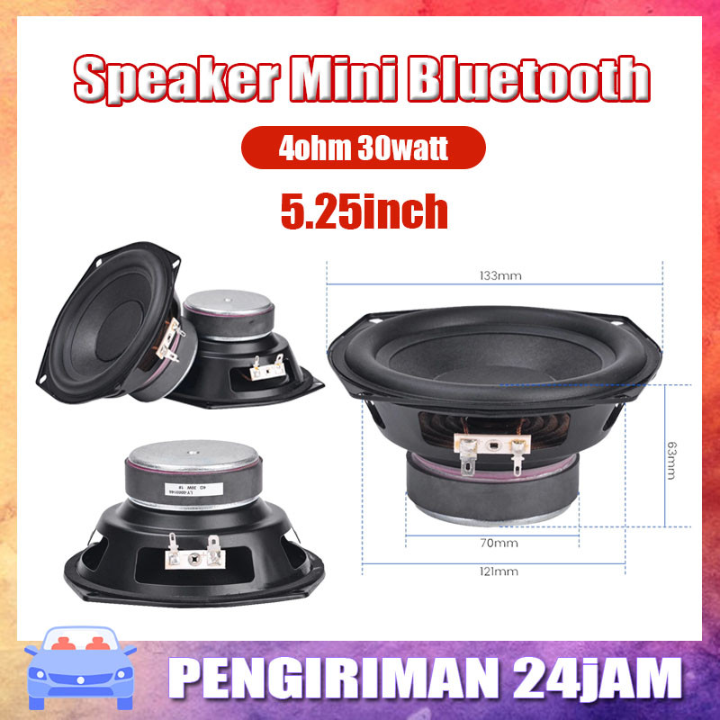 2PCS HIFI Subwoofer Bass Karet Besar In Inch Untuk Mobil Car Speaker  Aktif Ohm 30W HIFI Subwoofer Bass Karet Besar Inch Untuk Mobil Car 