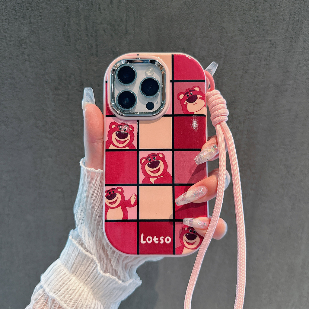 Jual [case+gelang] Case lotso iPhone Max 14 15 13 XR 7Plus X XS 8 11 6s ...