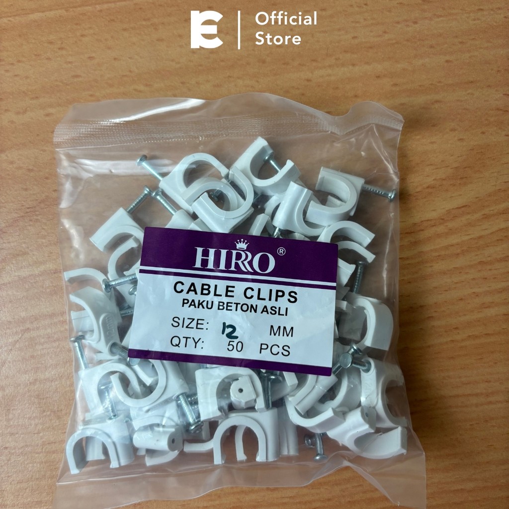 Jual Klem Kabel 20mm Cable Clip 20mm HIRO untuk Manajemen Kabel Rapi ...
