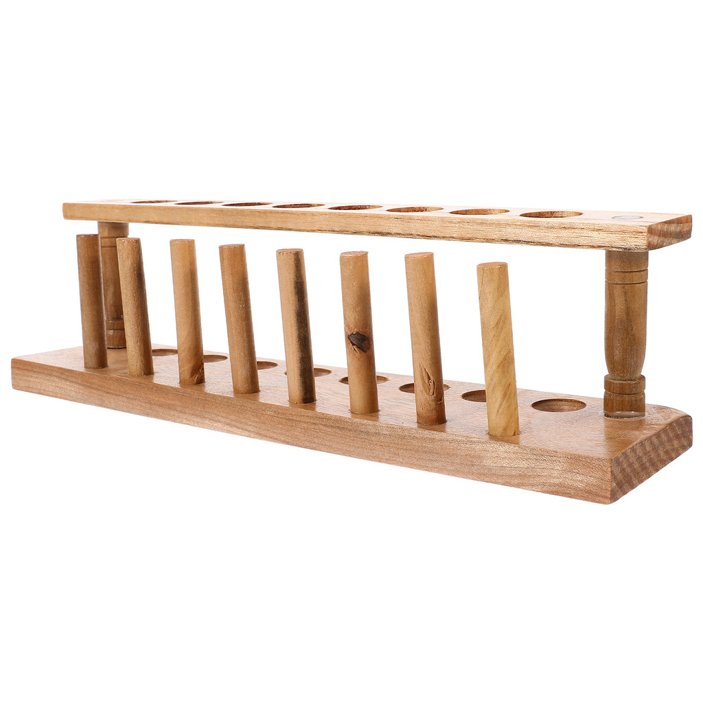 Jual Wooden Test Tube Rack Holder Stand Lab Tubes Clear Shaped ...