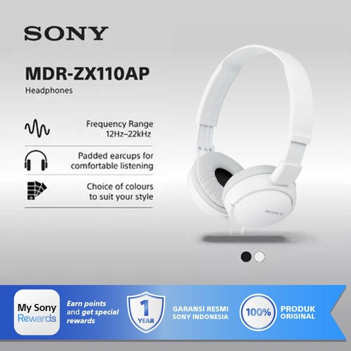 Jual Sony MDR-ZX110AP Bass Headphone MDRZX110AP ZX110AP ZX110 ZX