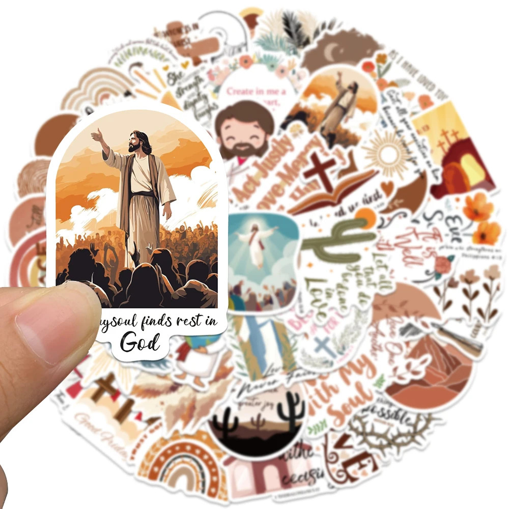 Jual 50Pcs Jesus Bible God Christian Stickers Bible Verse Decals For ...