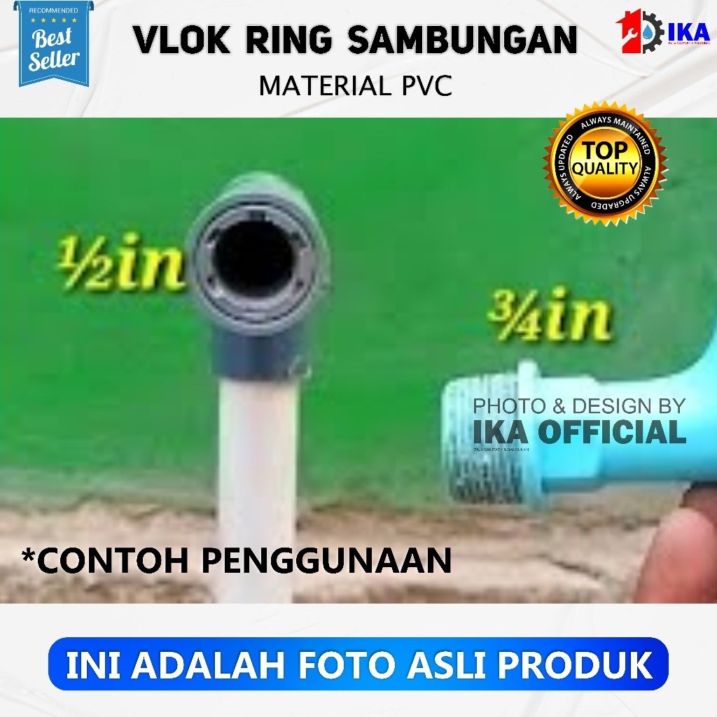 Jual Vlok ring over drat 1/2 x 3/4 /Vlog Drat / Plok Drat / Sambungan ...