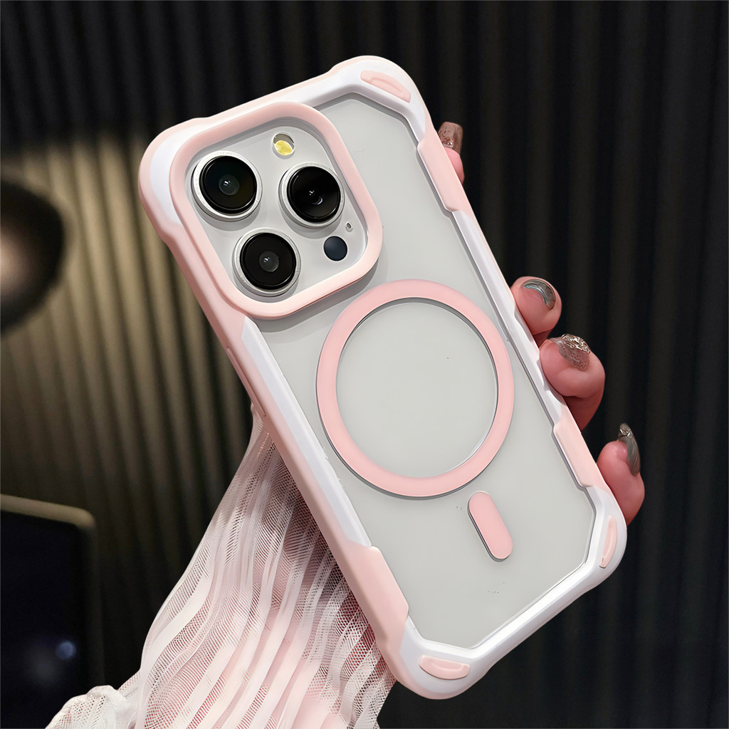 Jual New Casing Magsafe ponsel transparan anti-jatuh dengan cangkang ...