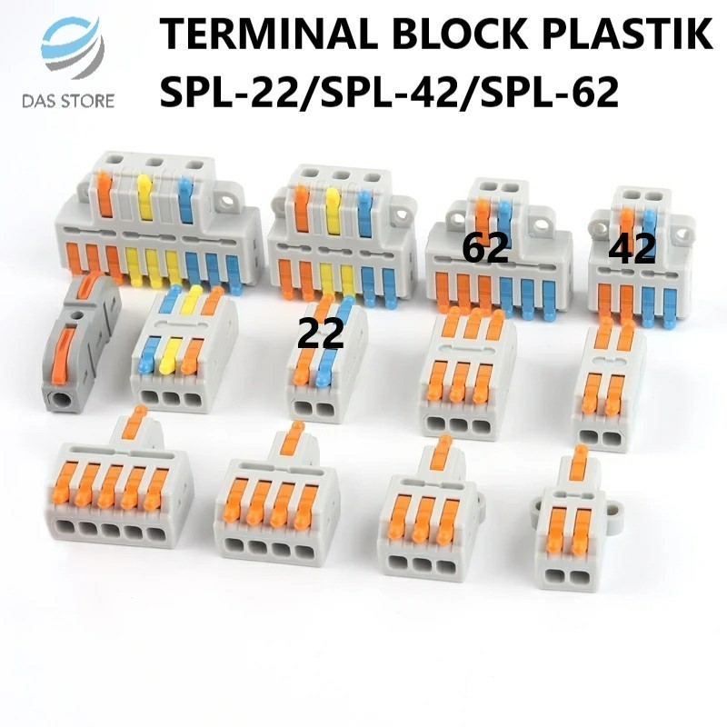 Jual Terminal Block Plastik joint SPL-22 / SPL-42 / SPL-62 WAGO Quick ...