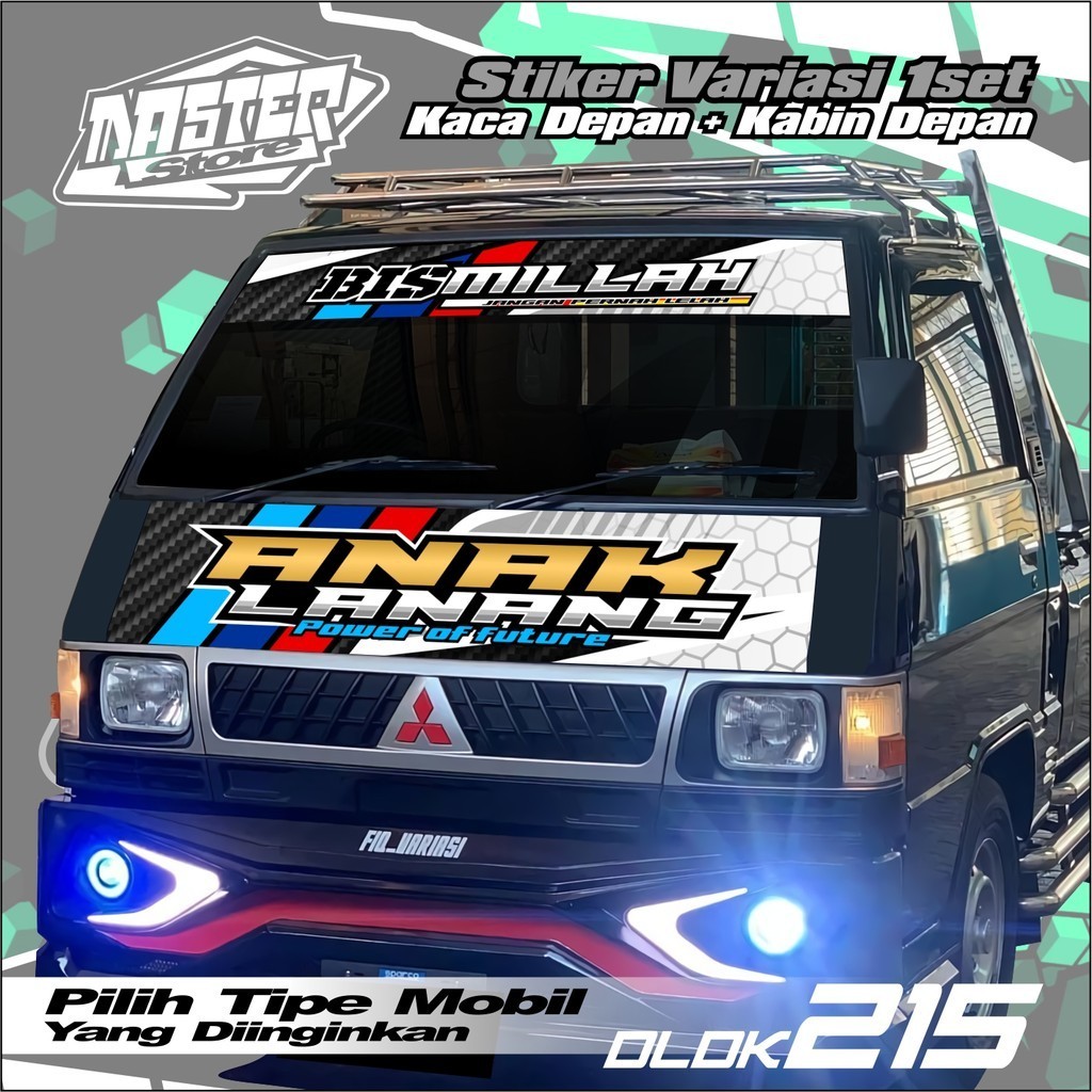 Jual Stiker Variasi 1set kabin depan dana kaca depan ANAK LANANG High ...
