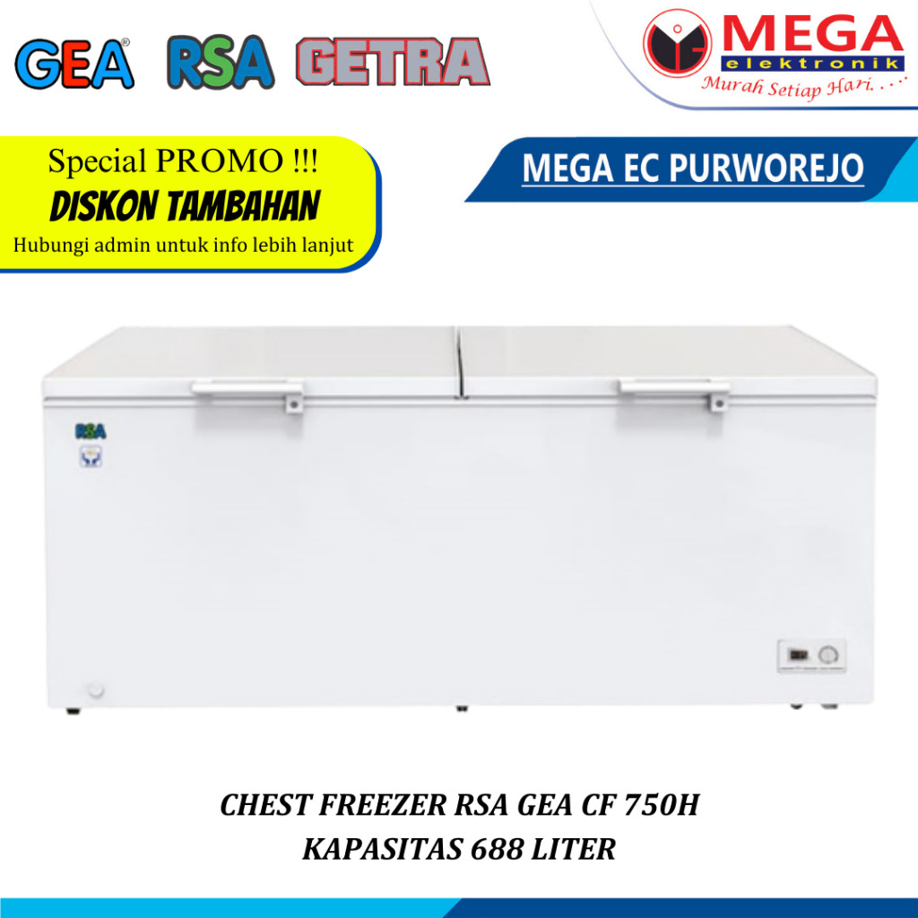 Jual CHEST FREEZER RSA CF-750H / CF750H / CF 750H KAPASITAS 688 LITER ...