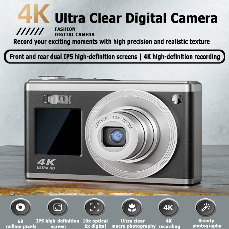 Jual 4K Telescopic Lens High-Definition Dual Screen gital Camera 16x ...