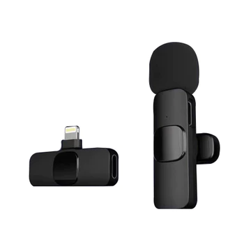 Mikrofon Hp Nirkabel Lavalier Mudah Dipakai Cocok Untuk Sistem Android Klip On Mic Wireless