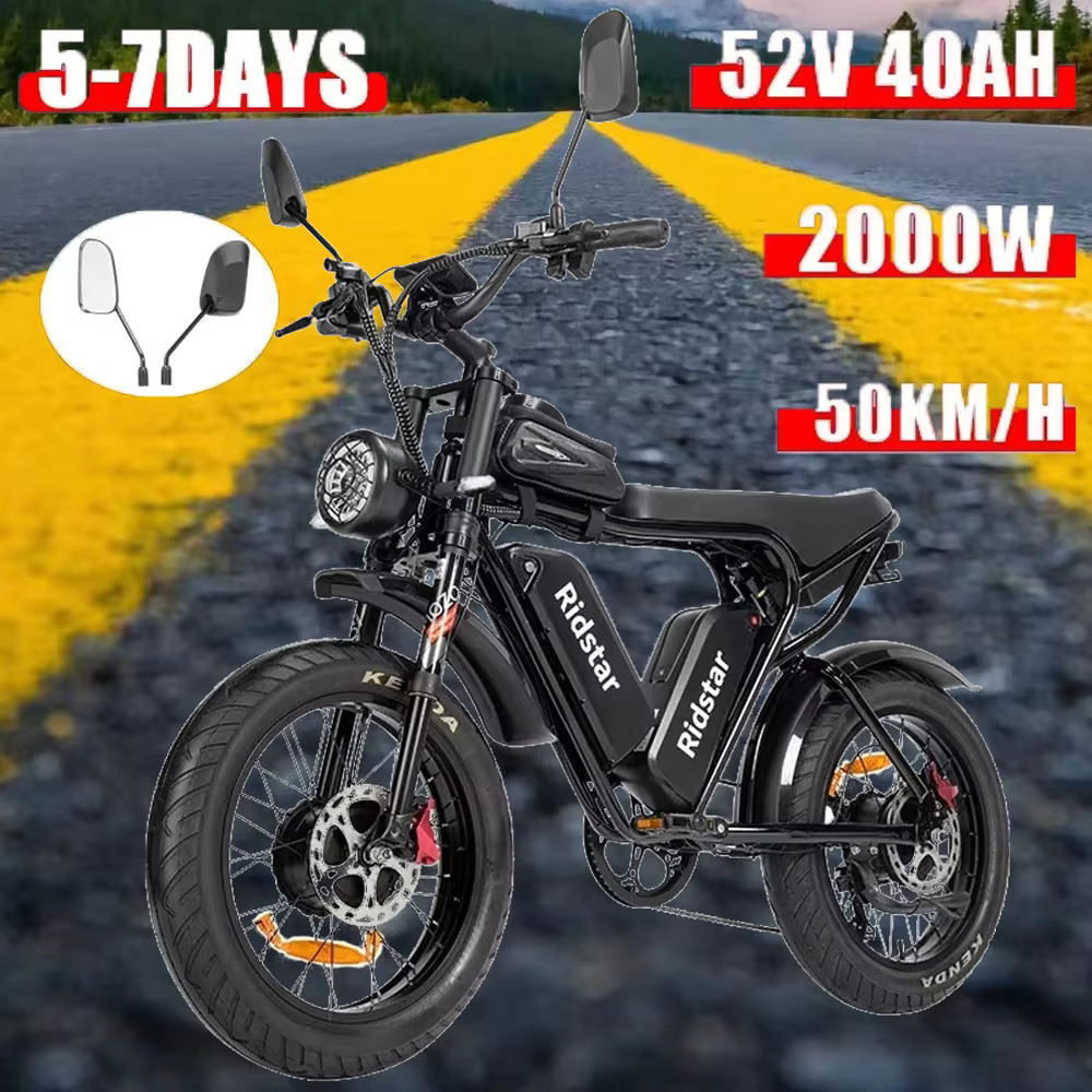 Jual Ridstar Q20 Pro Ebike, Dual Motor 2000W, Two Batteries 40AH, Top ...