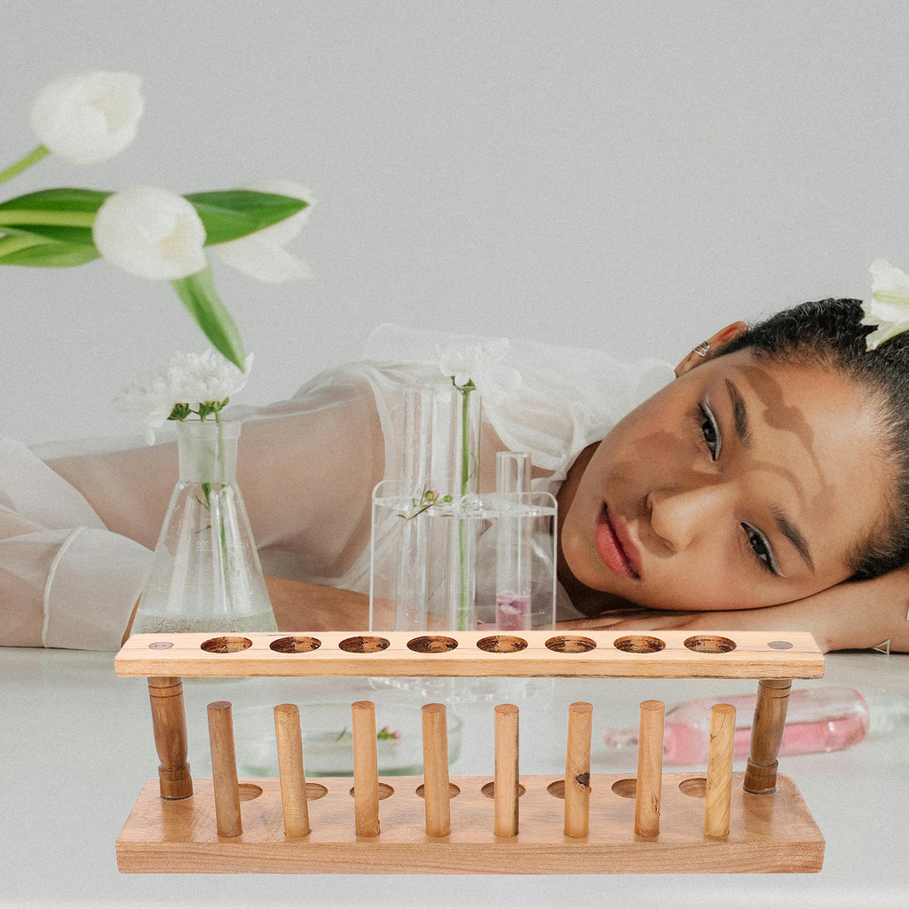 Jual Wooden Test Tube Rack Holder Stand Lab Tubes Clear Shaped ...