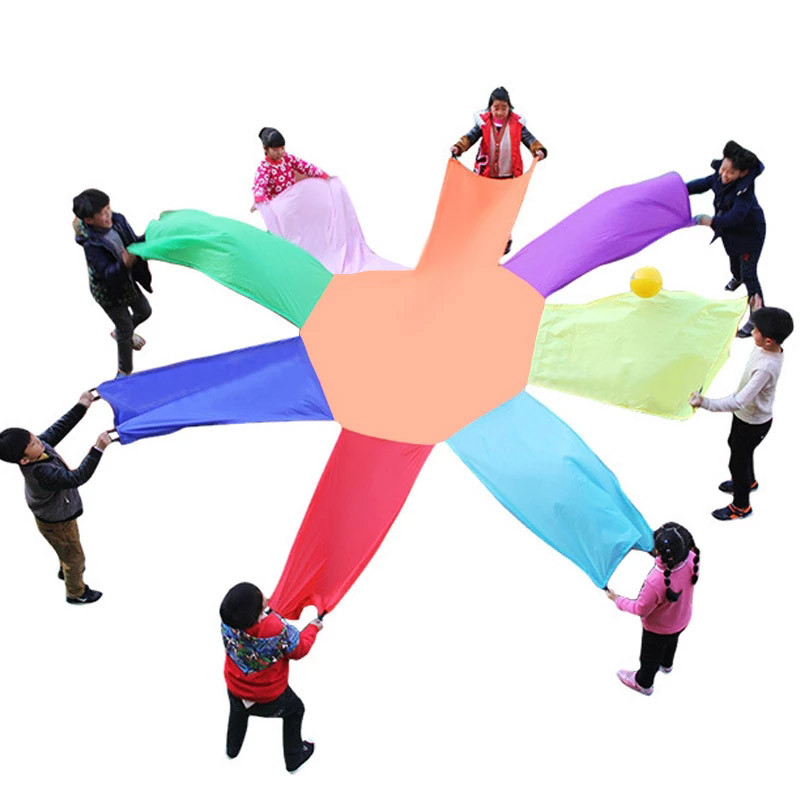 Jual Outdoor Play Toys For Kids Big Rainbow Parachute Physical Training ...