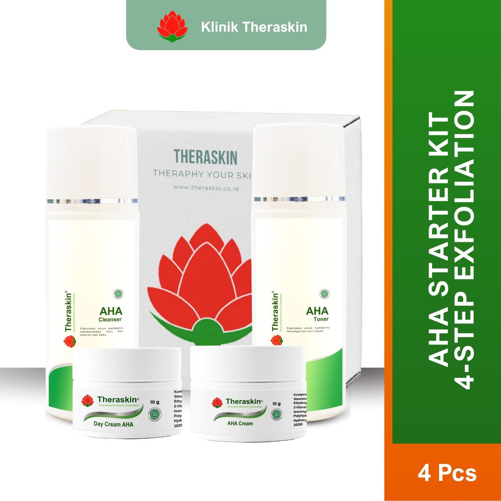 Jual Theraskin The AHA Starter Kit: Complete 4-Step Exfoliation Routine ...