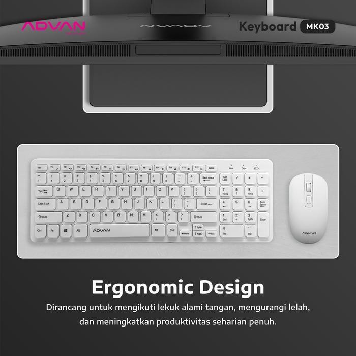 Jual KEYBOARD MOUSE WIRELESS ADVAN MK03 COMBO WIRELESS 2.4Ghz Support ...