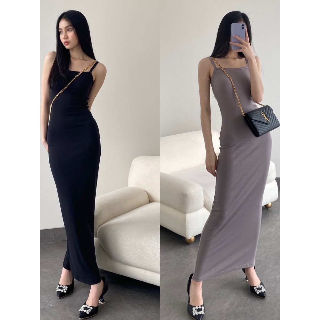 MAXI LONG DRESS PARTY KOREAN STYLE BODYCON TERLARIS // TANKTOP MAXI DRESS  BODY FIT PREMIUM QUALITY