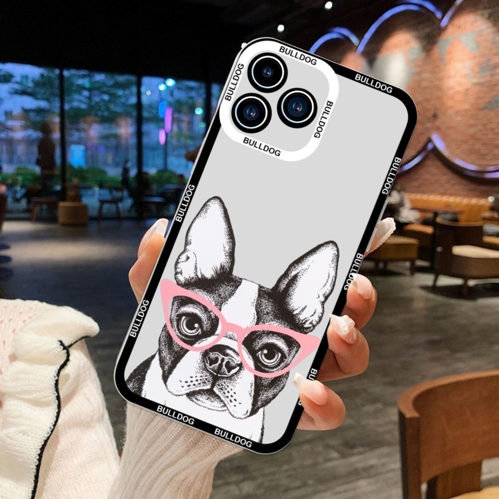 Movilshop Custodia per [ Xiaomi Mi 8 ] Disegno Animali domestici [ Bulldog Frances con Maschera] in Silicone Flessibile Trasparente Cover Case Cover Gel per Smartphone