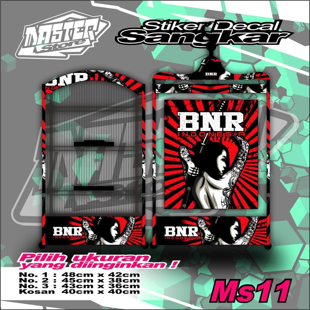 Jual Stiker Decal Sangkar Kotak BNR High Quality BISA REQUEST | Shopee ...