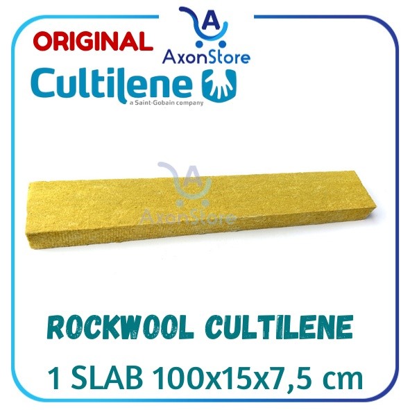 AXONSTORE 1 Slab Rockwool Cultilene Media Semai Hidroponik rock wool 100 15 7,5