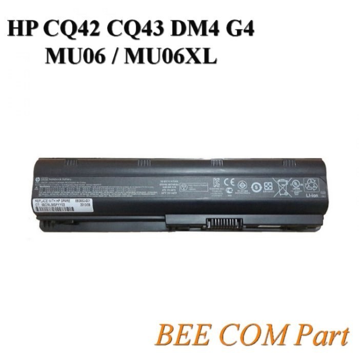Jual Baterai Laptop HP 1000 Series Model MU06 HP CQ42 HP G4 Series -BEE ...