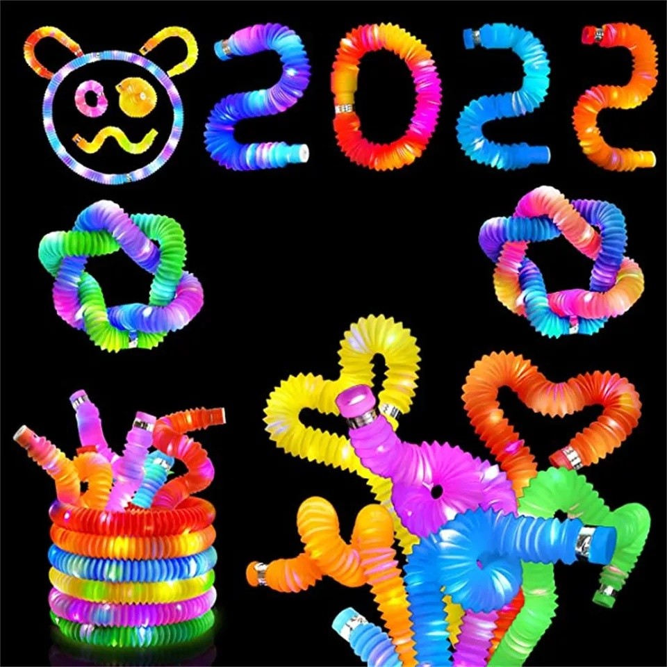 Jual Mainan anak Viral CEV Light Up Pop Tubes Pop LED Pipes / Mainan ...