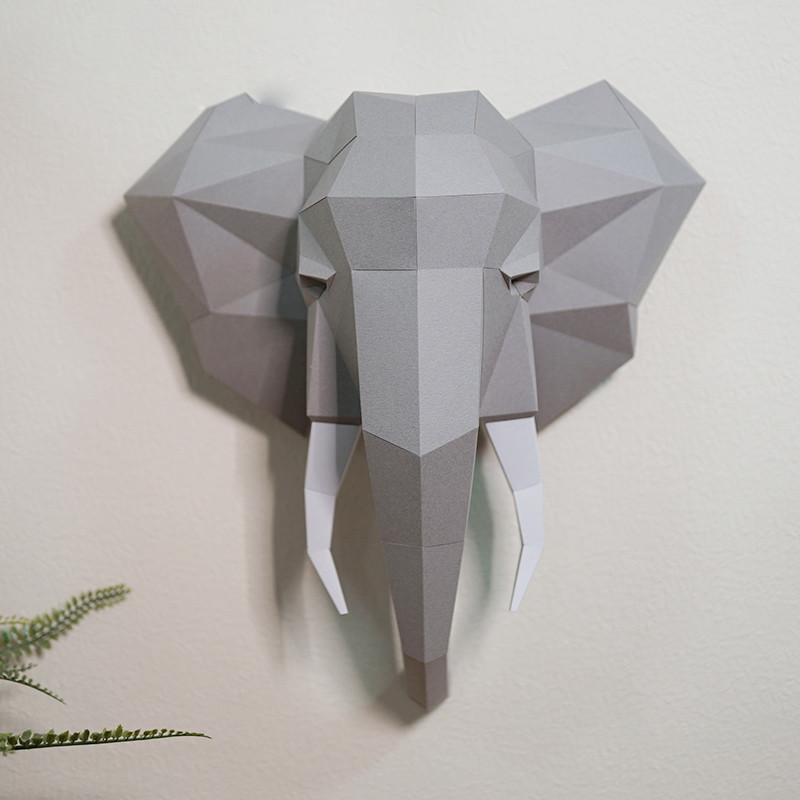 Modèle Papier 3D Lune Panda - Décoration Murale DIY Papercraft - Kit à Assembler
