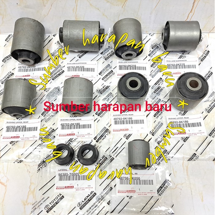 Jual Bushing Arm Set Belakang Atas Bawah dan Lateral Innova Original ...