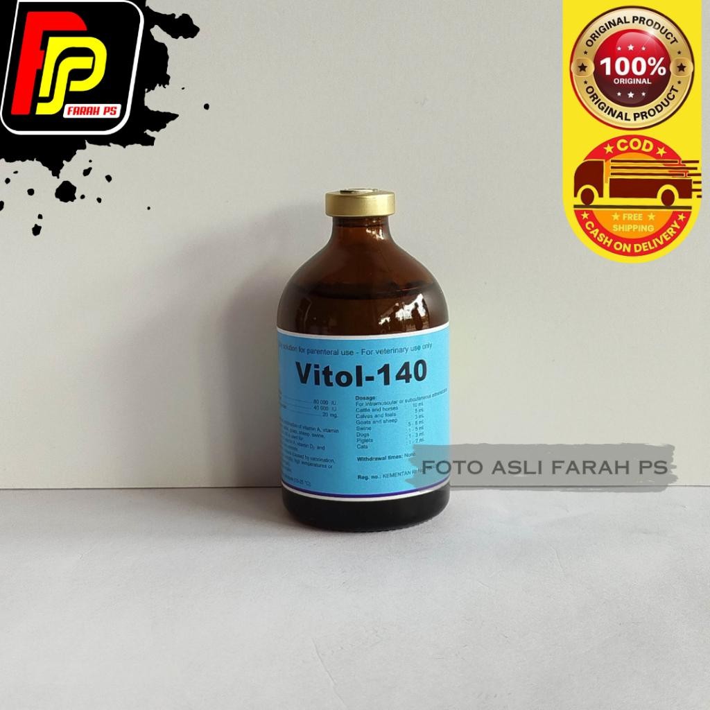 Jual Vitol-140 100 ml Vitamin ADE hewan | Shopee Indonesia