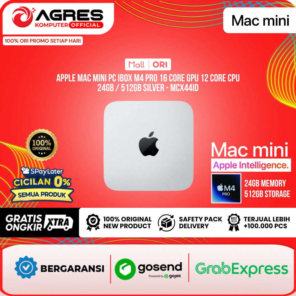 Jual APPLE MAC MINI PC IBOX M4 PRO 16 CORE GPU 12 CORE CPU 24GB / 512GB ...