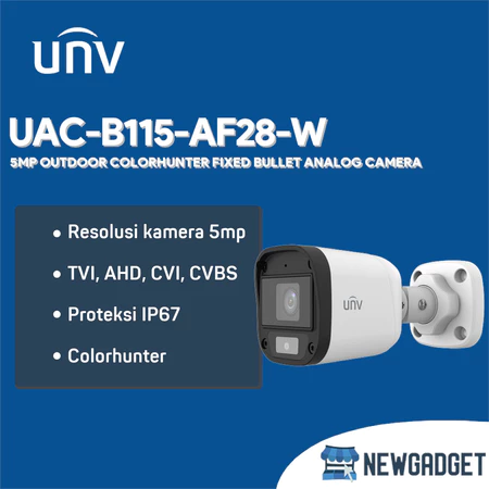 UNV UAC-B115-AF28-W 5MP OUTDOOR COLORHUNTER FIXED BULLET ANALOG CAMERA